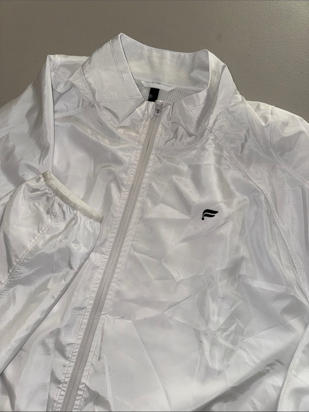 Fabletics White Lightweight Windbreaker Jacket
